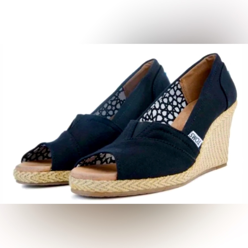 TOMS Peep Toe Wedges